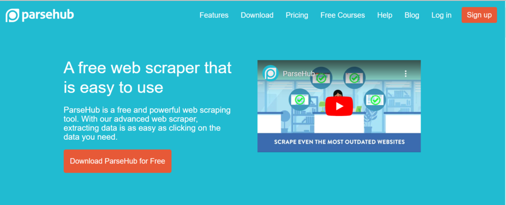  ParseHub web scraping tools in 2024