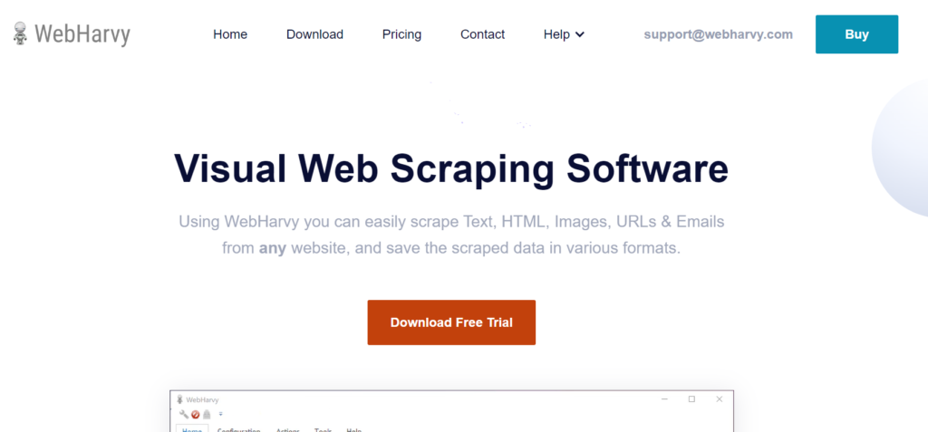 webharvy web scraping tool 